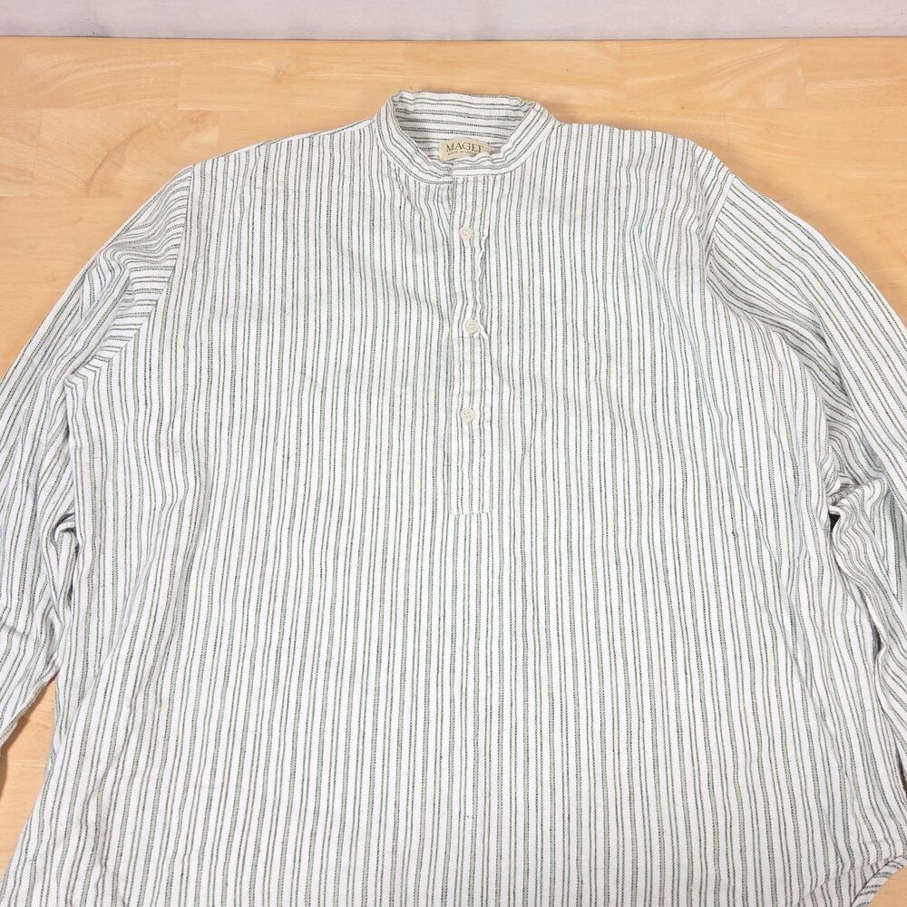 Magee Ireland Grandfather Nightshirt Sz L 100% Cotton Cottagecore Sleepwear